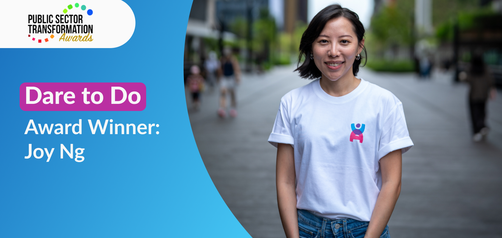 Image shows photo of PST Dare to Do Award winner, Joy Ng